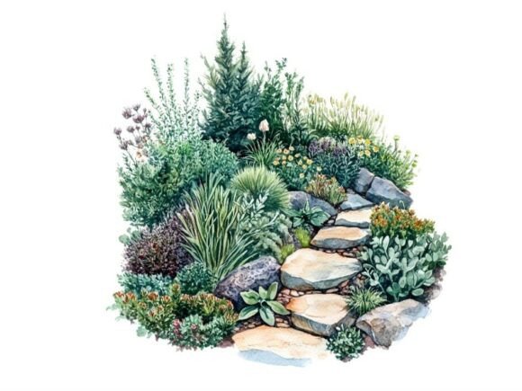 Download 10 Floral Botanical Garden Scene Clipart - Garden scene Collection