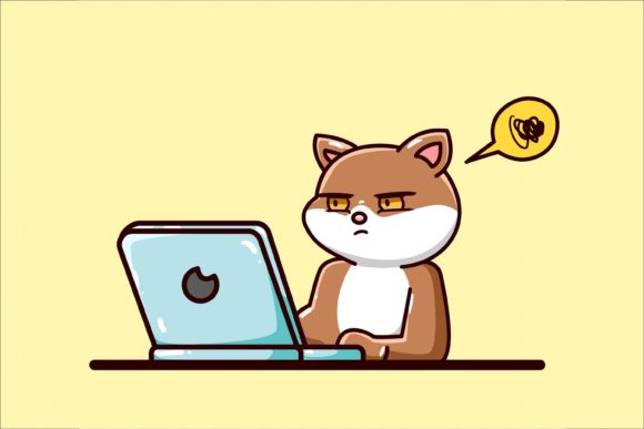 Download A Dizzy Cat Doing Chores on a Laptop - Chores Collection