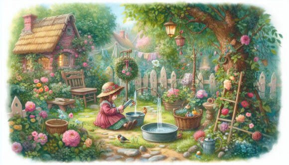 Download 10 Innocent Garden Scene, Acrylic Effect - Garden scene Collection