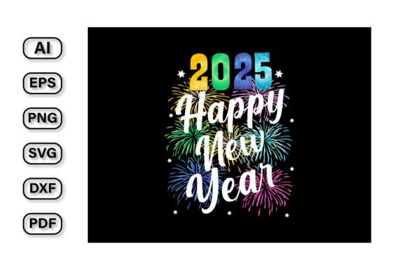 Download Happy New Year Typography T Shirt Design - Premium Resources