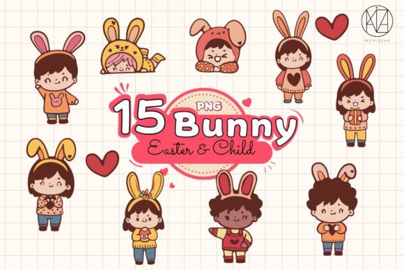 Download Easter Bunny &amp; Child Illustration - Child illustration Collection