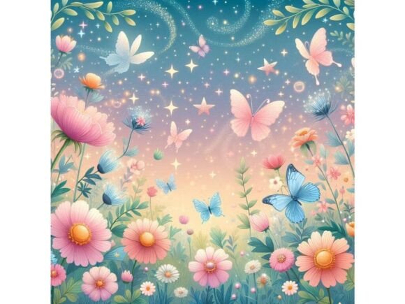 Download A Magical, Enchanted Garden Scene with F - Garden scene Collection