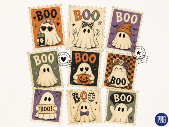 Download Ghost Postage Stamp Collection PNG, Hall - Stamp collection Collection